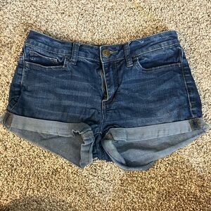 SO Blue Jean Shorts Cuffed Casual